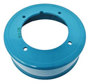 A blue jar body cover, likely made of plastic, with a solid pattern and designed for kitchen appliance use.