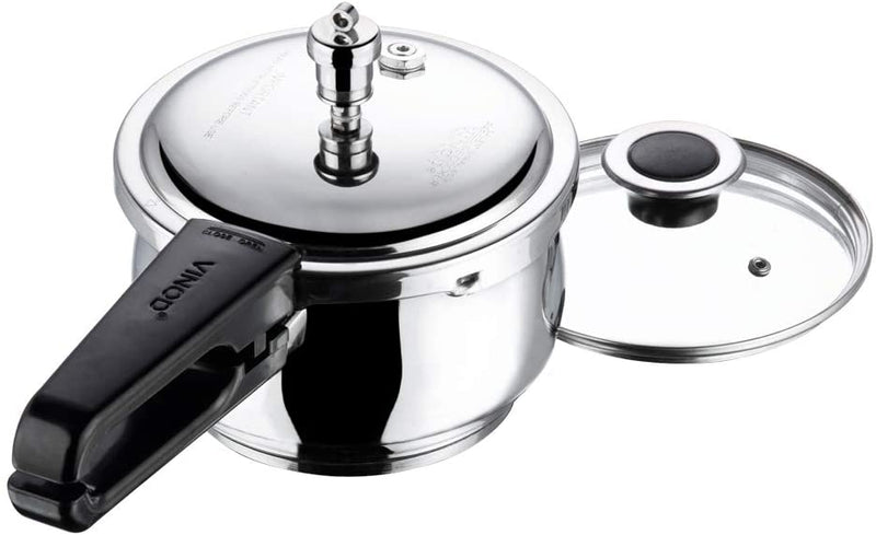 Vinod 1.5 Liter Splendid Plus Handi Stainless Steel Pressure cooker