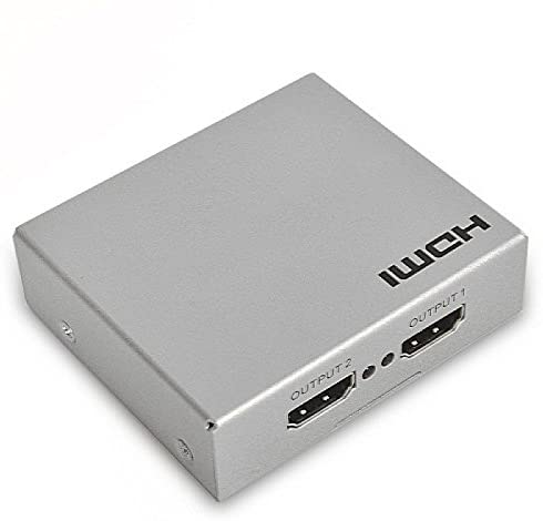 Ckitze BG-521 1x2 2 Ports Power HDMI Splitter Version 1.4 Certified Full Ultra HD 4K/2K 1080p and 3D Resolution