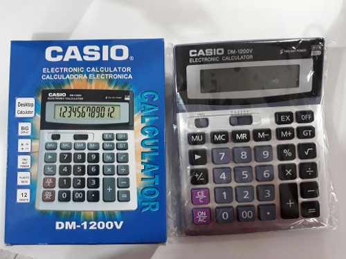 CASIO DM-1200V 12 Financial Digits Solar Battery Desktop Calculator Dual Power Calculator