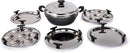 Vinod Hard Anodized Multi Kadai, Idli Cooker, Dhokla Maker, Induction Friendly (Sandwich Bottom)