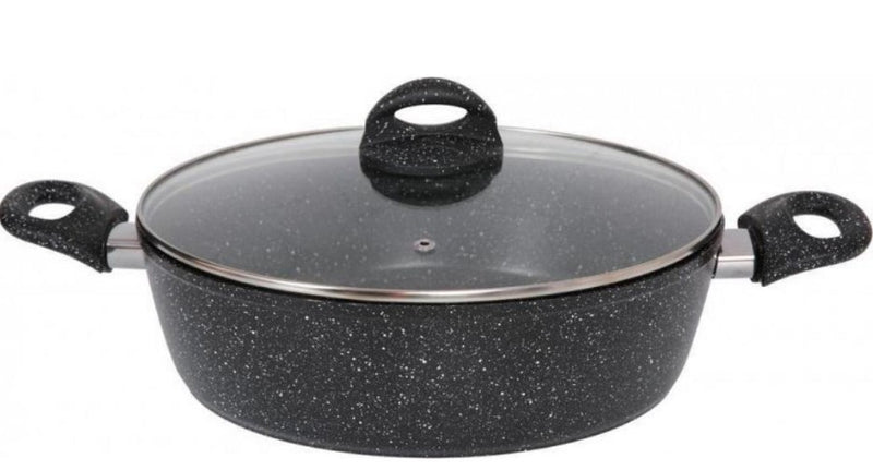 Tabakh Marble Forged Low Pot Pan 10"
