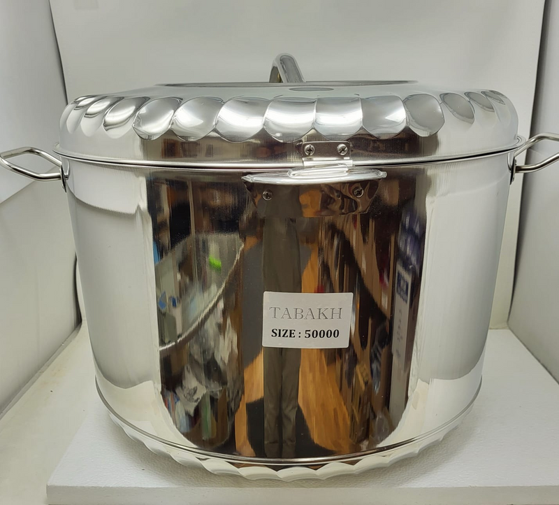 Tabakh Stainless Steel 50000ML Hotpot Casserole Bowl - Store Pickup Only