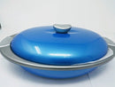 INDIT Oval Glass 2400ML Food Server Color Blue