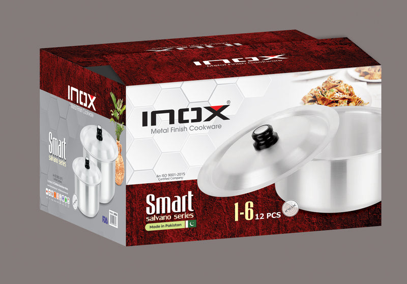 Inox Salvano Series Metal Finish Cookware