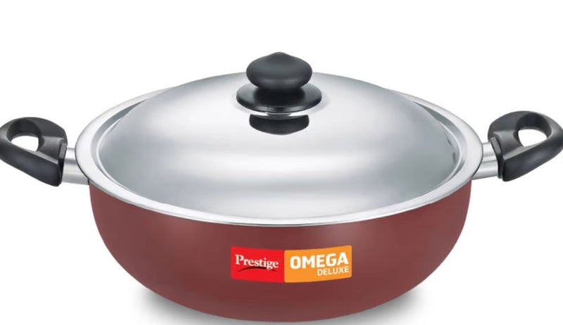 Prestige Omega Deluxe Deep Kadai 6L With Stainless Steel Lid