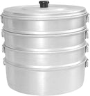 TABAKH Aluminum Momos Steamer, 4-Tier Multipurpose Cooking Vegetables, Steam Pot Cookware with Lid