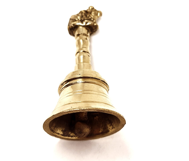 Tabakh 4" Hand Held Service Bell 2 Inch Diameter - Polished Brass