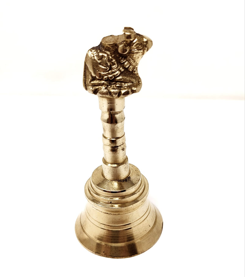 Tabakh 4" Hand Held Service Bell 2 Inch Diameter - Polished Brass