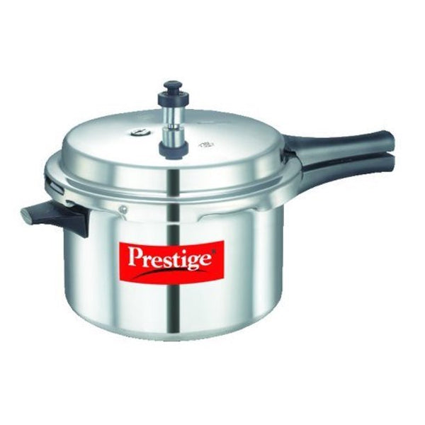 Prestige Popular Aluminum Pressure Cooker, 5 L, Silver