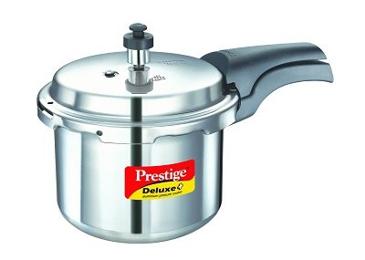 Prestige Deluxe Plus Aluminum Pressure Cooker, 3 Liter