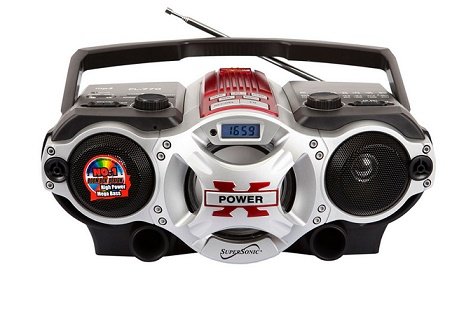 Supersonic SC-1395 Portable MP3 Speaker with USB/SD/AUX Inputs and AM/FM Radio
