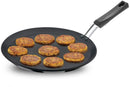 FUTURA Nonstick Flat Tava with Plastic Handle, Diameter 30 cm, Thickness 4.88 mm, Black (NFT30P)