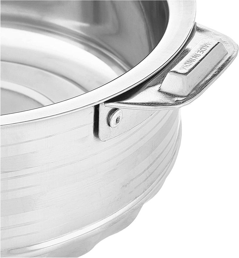Vinod Stainless Steel Cold Hot Pot Food Insulated Casserole Double Wall 3pc Set
